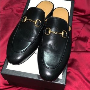 Princetown Leather Horsebit Mule Slipper Flats